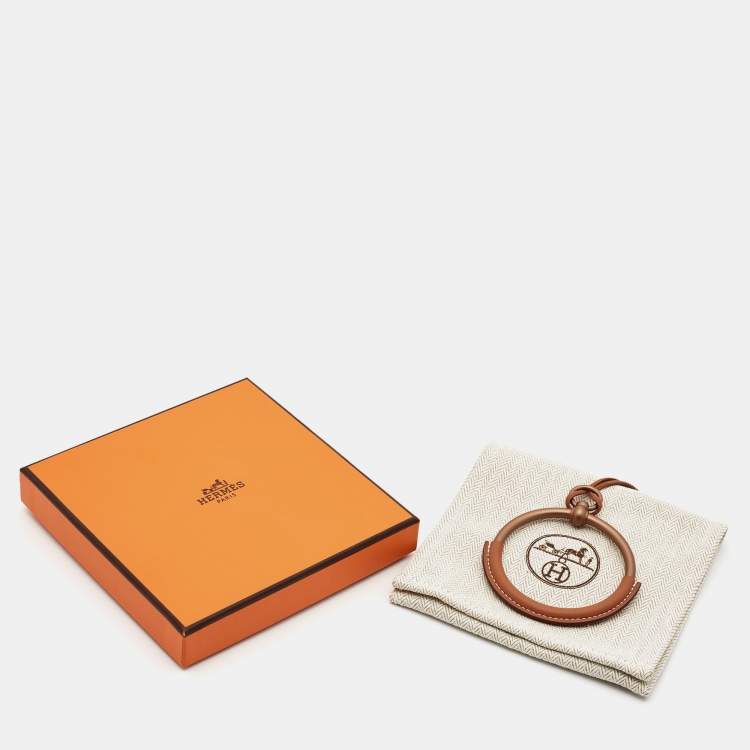 Pre Owned Hermès Loop Pendant Leather Two Tone Necklace
