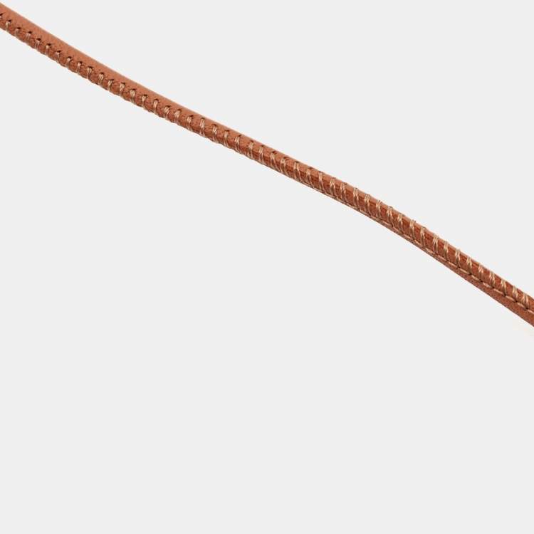 Pre Owned Hermès Loop Pendant Leather Two Tone Necklace