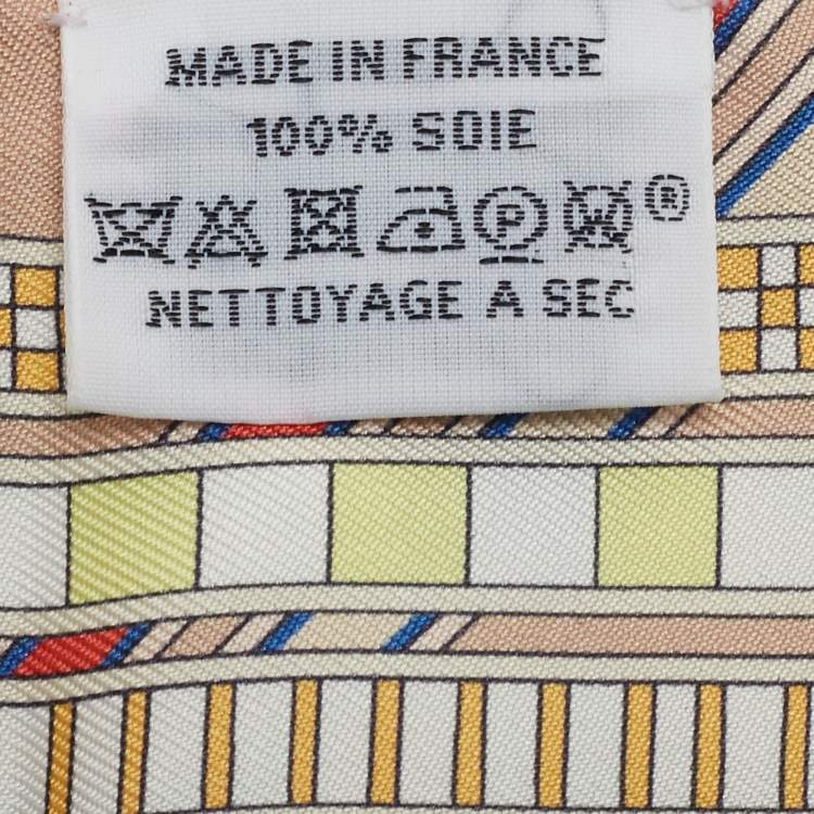 Pre Owned Hermes Rose Poudré/Bleu Glacier Brides et Gris-Gris Silk Twilly