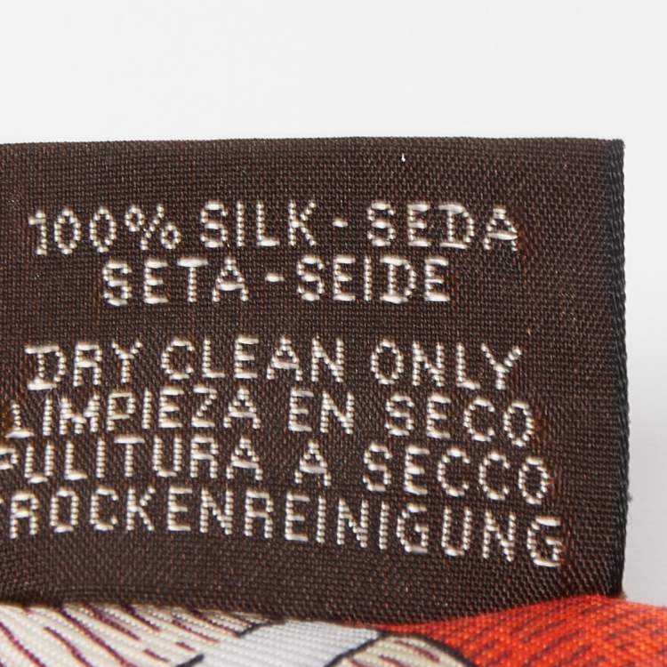 Pre Owned Hermes Red Mors a Jouets Chemise Silk Twilly