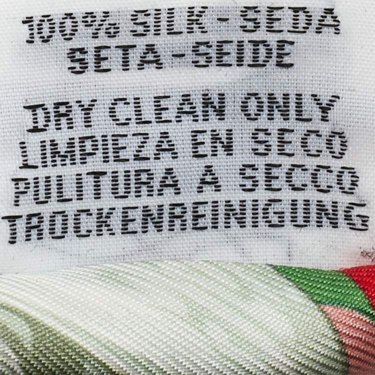 Pre Owned Hermes Pink/Yellow Danse Pacifique Silk Twilly