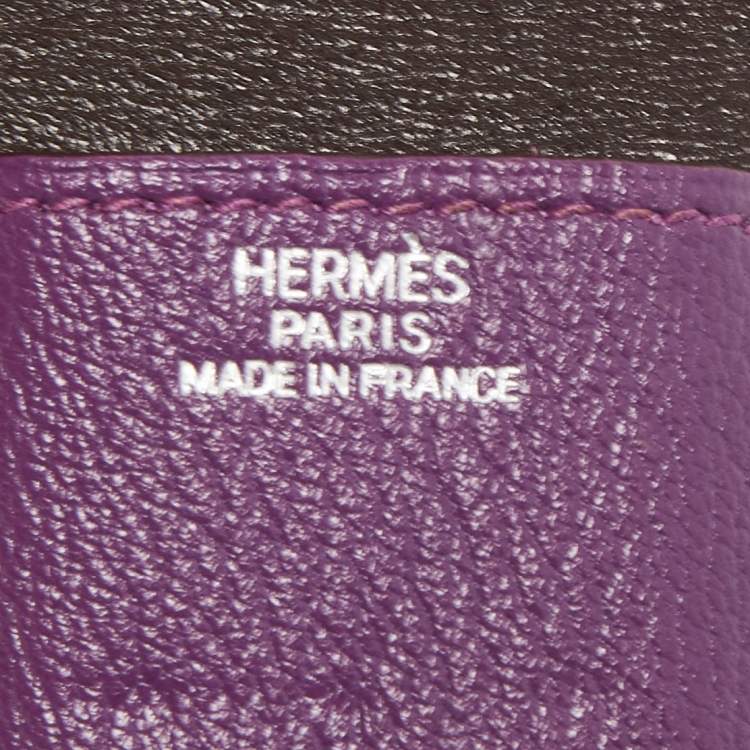 Pre Owned Hermes Anemone Chevre Leather Hugo Pen Case