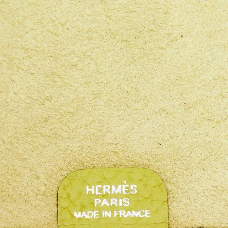 Pre Owned Hermes Kiwi Togo Leather Ulysse Mini Notebook