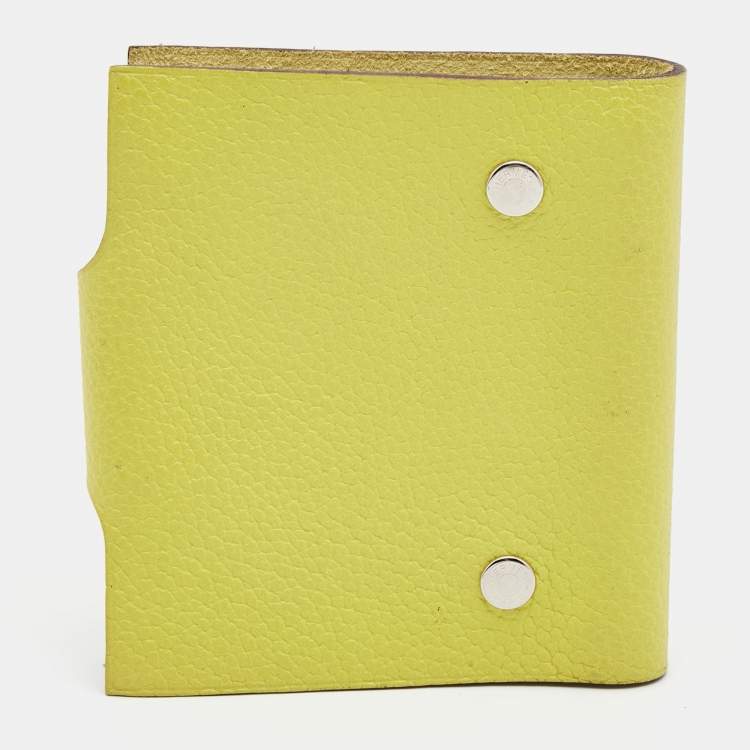 Pre Owned Hermes Kiwi Togo Leather Ulysse Mini Notebook