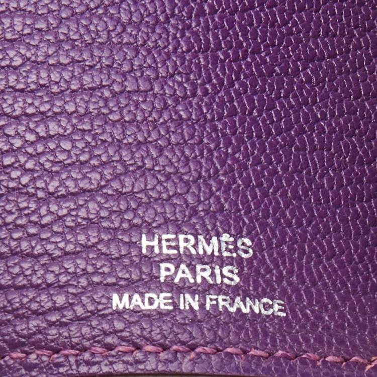Pre Owned Hermes Anemone Chevre Leather Bearn Key Ring Holder