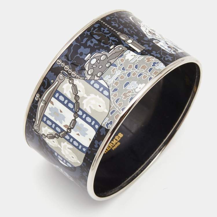 Pre Owned Hermès Enamel Palladium Plated Bracelet