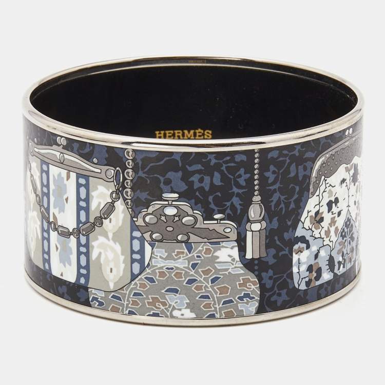 Pre Owned Hermès Enamel Palladium Plated Bracelet