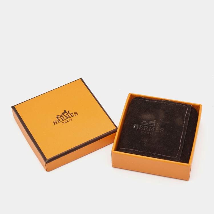 Pre Owned Hermès Pop H Enamel Gold Plated Stud Earrings