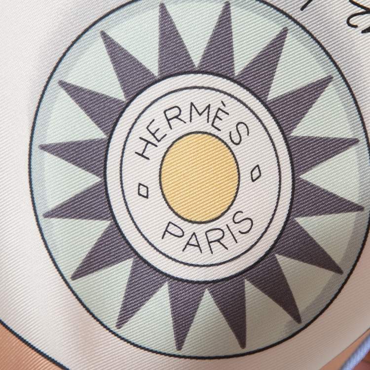 Pre Owned Hermes Multicolor Tea for Two Printed Silk Square Scarf