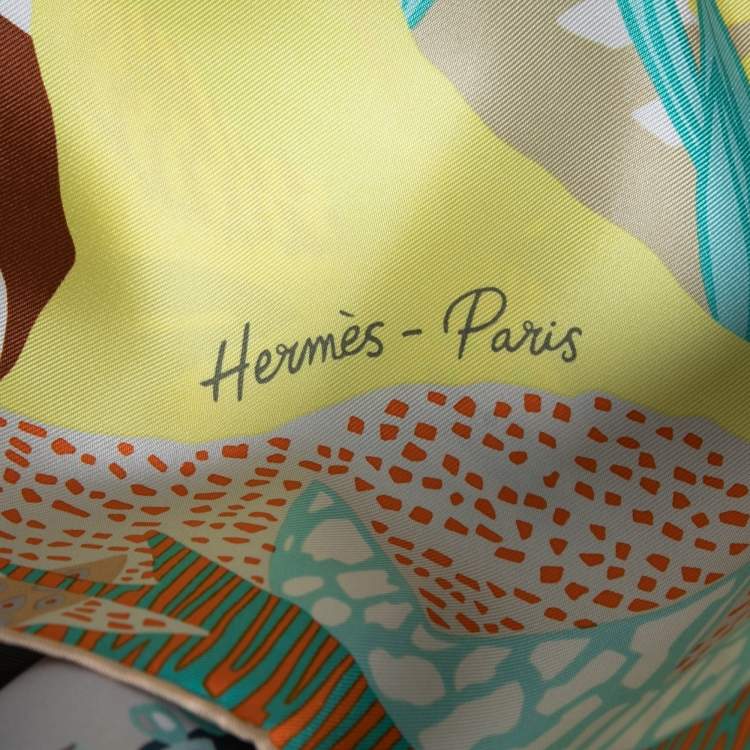 Pre Owned Hermès Multicolor En Liberte Printed Silk Scarf Sarf