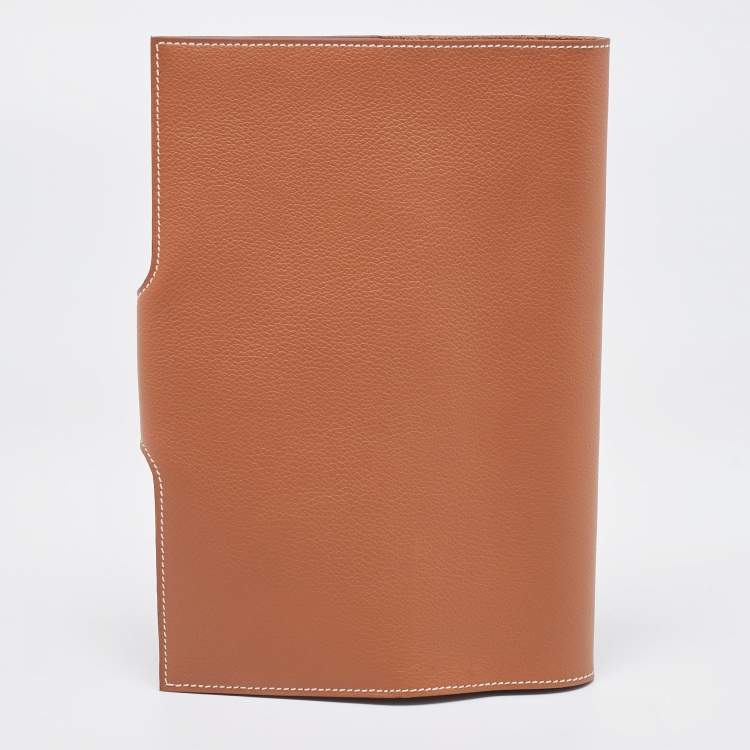 مملوكة مسبقًا Hermès Gold Evercolor Leather Ulysse Universal Notebook Cover