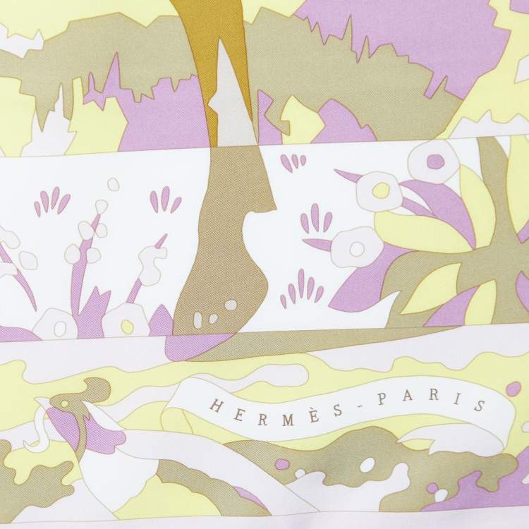 Pre Owned Hermès Multicolor Les Dix Cavaliers Printed Silk Square Scarf