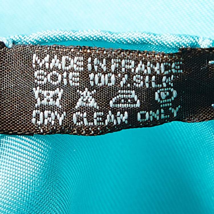 Pre Owned Hermès Blue Hemispharium Coeli Boreale Printed Silk Square Scarf