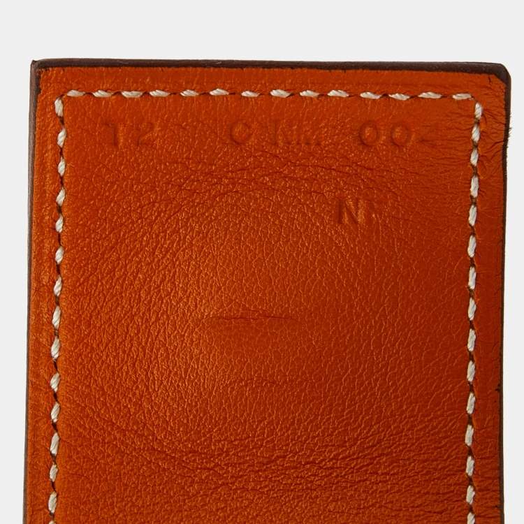 Pre Owned Hermès Brown Leather Gold Plated Collier de Chien Bracelet