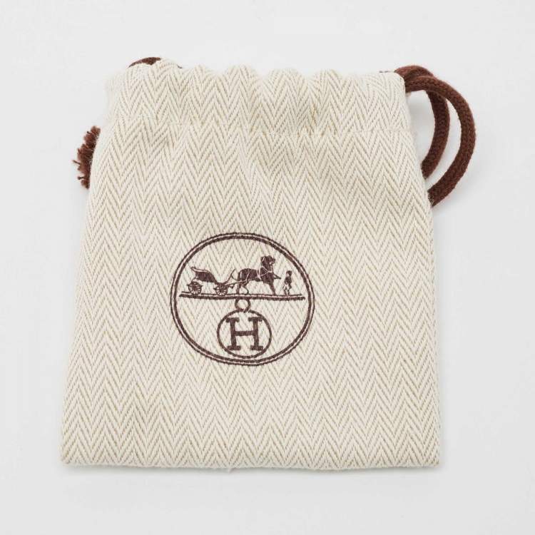 Pre Owned Hermes Chamonix/Togo Epsom And Etain Leather Constance Reversible Belt 80CM