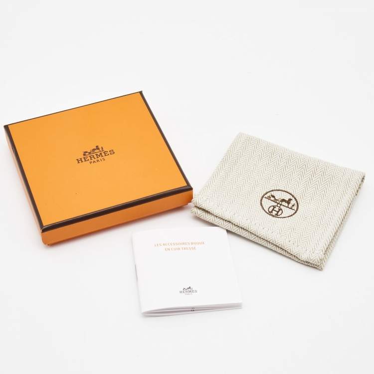 Pre Owned Hermès  Bijoux Chaines Enamel Gold Plated Bangle Bracelet