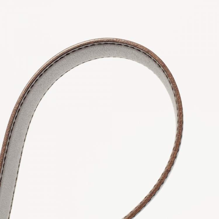 Pre Owned Hermes Black/Chocolat Box and Swift H Buckle Belt 80CM