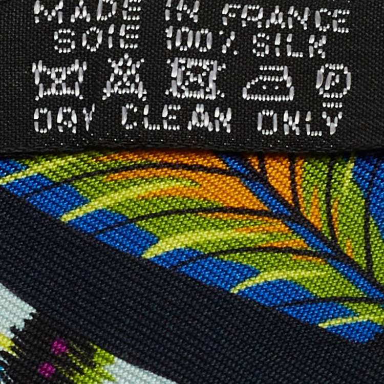 Pre Owned Hermes Multicolor Print Silk The Savana Dance Twilly