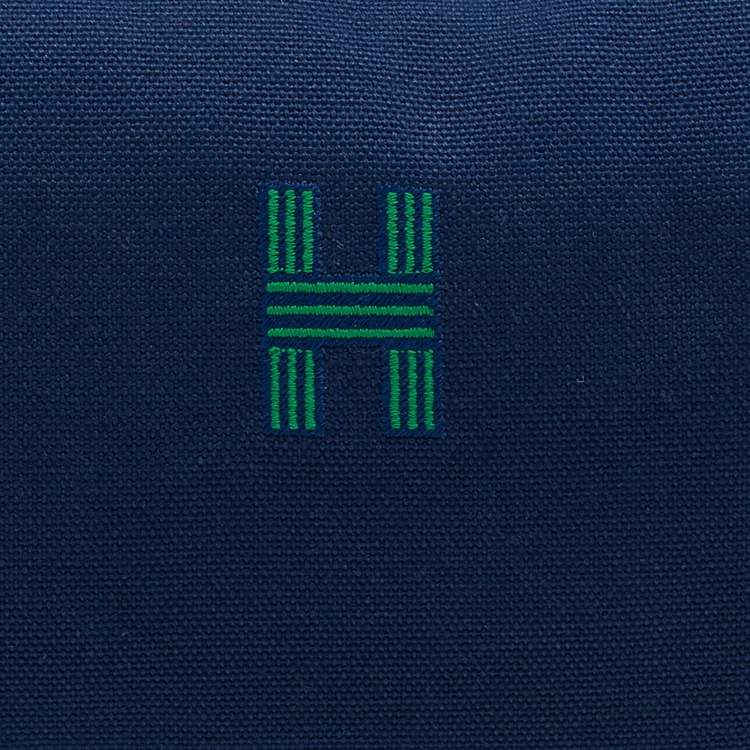 Pre Owned Hermes Marine Canvas Large Bride-A-Brac Pouch