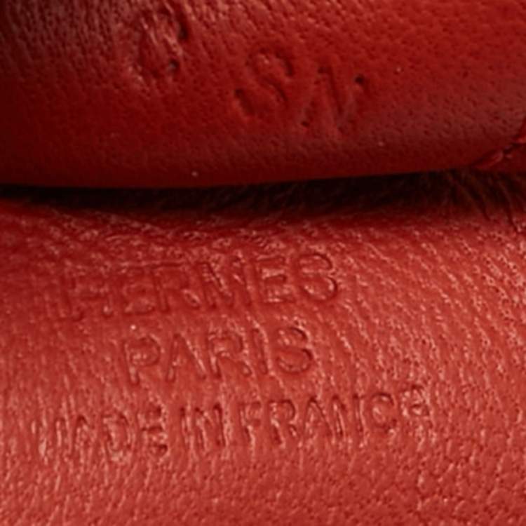 Pre Owned Hermes Cornaline Milo Leather GriGri Rodeo Bag Charm PM