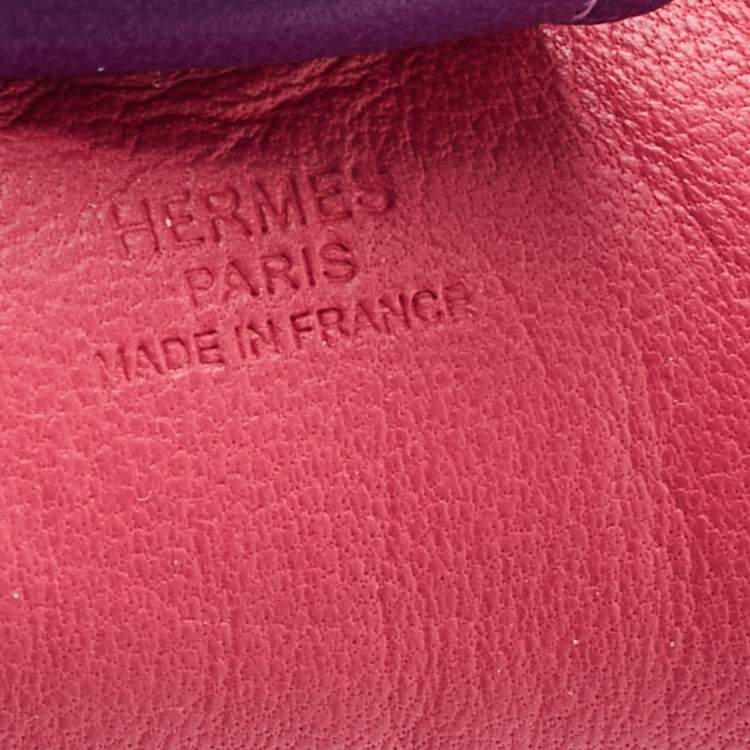 Pre Owned Hermes Bleu Aztec/Bleu Electrique/Soufre/Rose Shocking/Violet/Menthe Milo Leather GriGri Rodeo Bag Charm PM