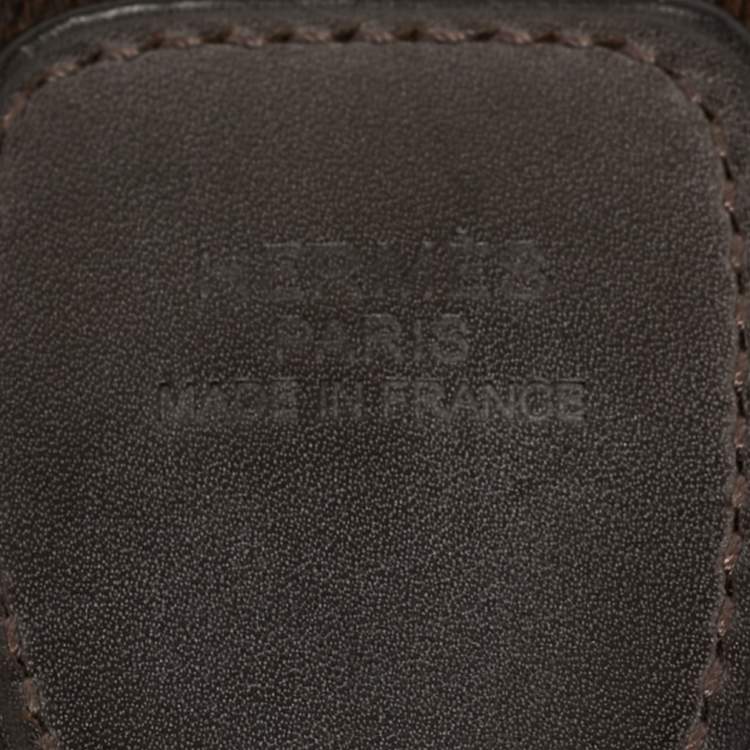 Pre Owned Hermes Ebene Canvas and Leather Adjustable Bag Strap