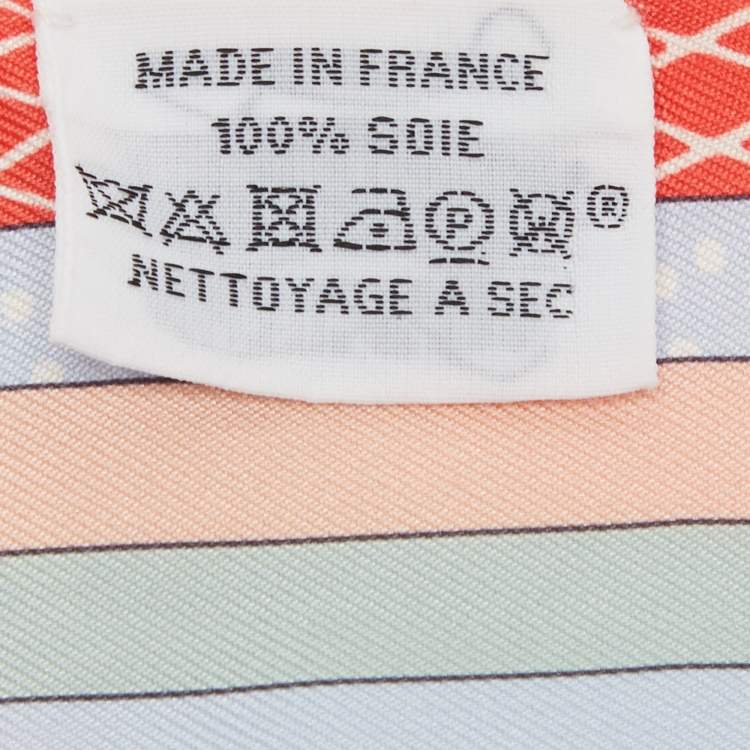 Pre Owned Hermes Multicolor Lion Tiger Print Silk Twilly