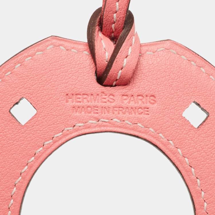 Herm�ès Rose D'ete Swift Leather Paddock Fer a Cheval Bag Charm