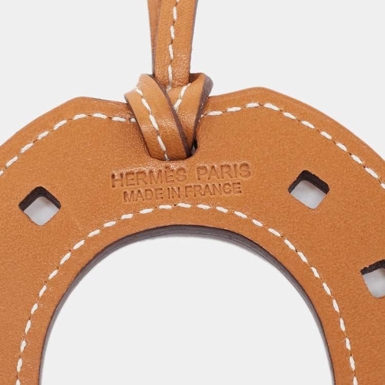 Pre Owned Hermès Natural Sable Veau Butler Leather Paddock Fer a Cheval Bag Charm