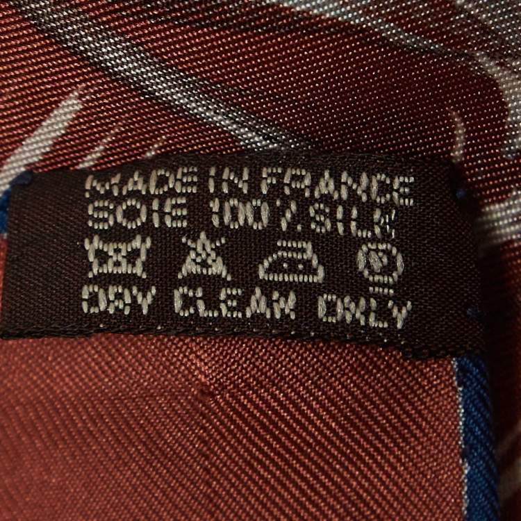 Pre Owned Hermès Brown Paddock Champs Silk Scarf