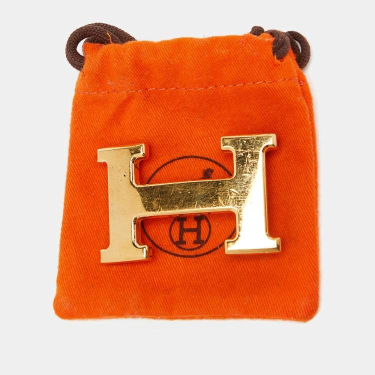Pre Owned Hermes Black/Fauve Barenia/Box Leather H Buckle Reversible Belt 100CM
