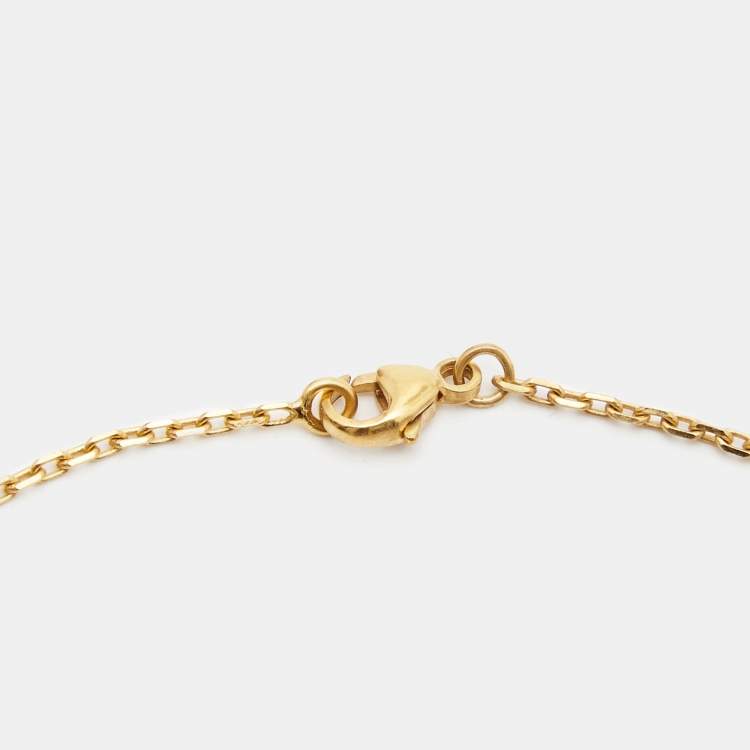 مملوكة مسبقًا Hermès Mini Pop H Enamel Gold Plated Necklace