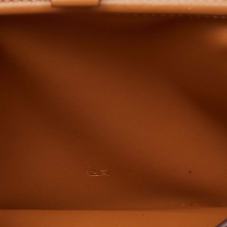 Pre Owned Hermés Naturel Vache Leather Globe Trotter Zip Agenda Cover