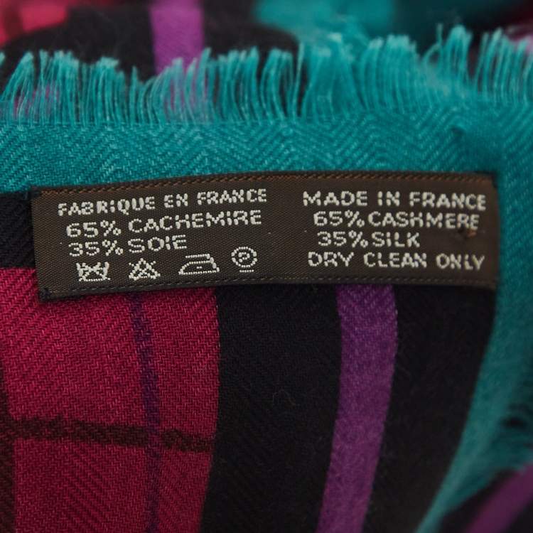 Pre Owned Hermès Multicolor Print Cashmere and Silk Bete De Concours Scarf