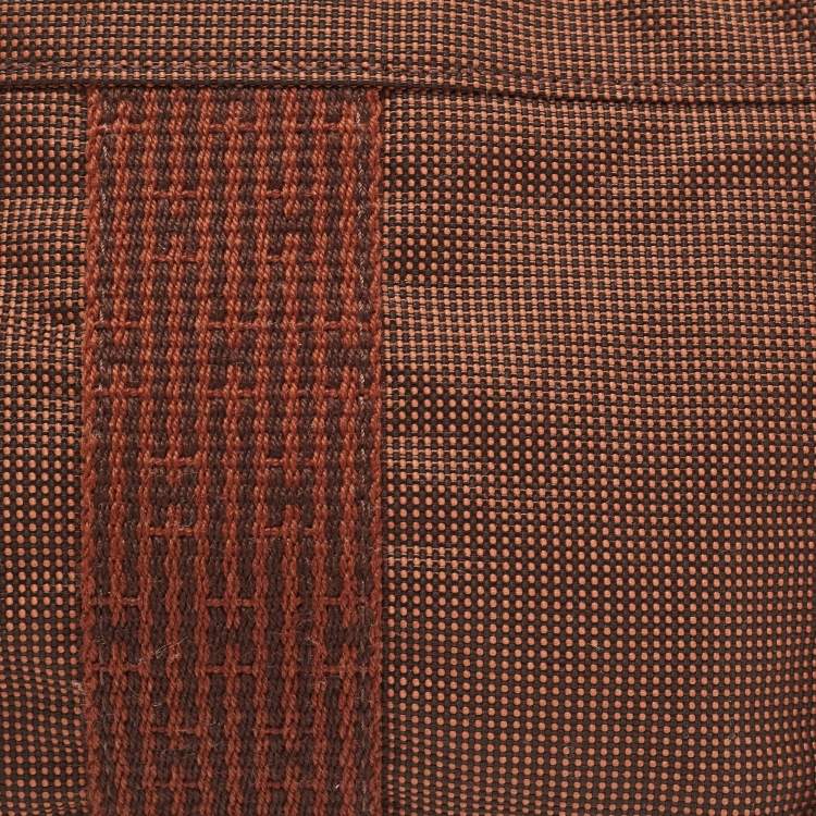 Pre Owned Hermes Brown Canvas Herline Pouch