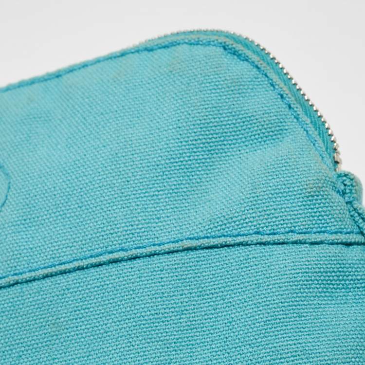 Pre Owned Hermes Bleu Horizon Canvas Mini Bolide Case