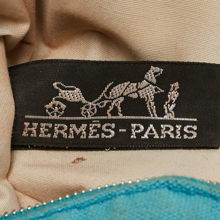 Pre Owned Hermes Bleu Horizon Canvas Mini Bolide Case