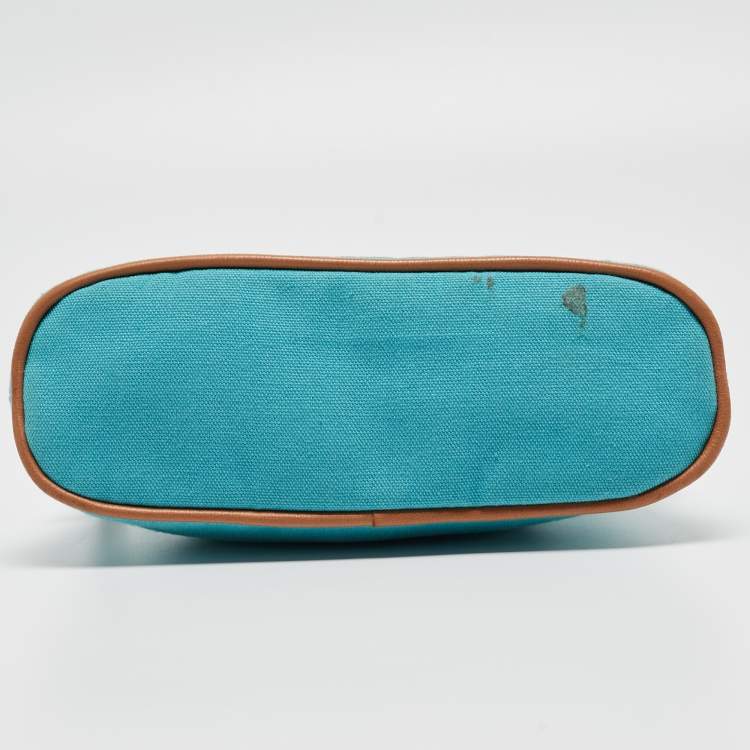 Pre Owned Hermes Bleu Horizon Canvas Mini Bolide Case
