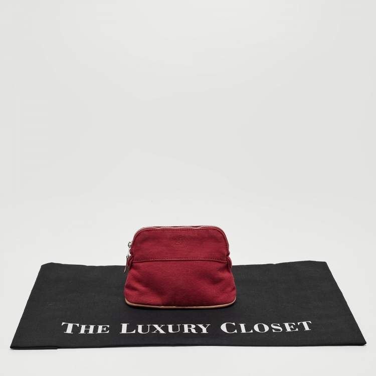 مملوكة مسبقًا Hermes Rouge Canvas Mini Mini Bolide Case