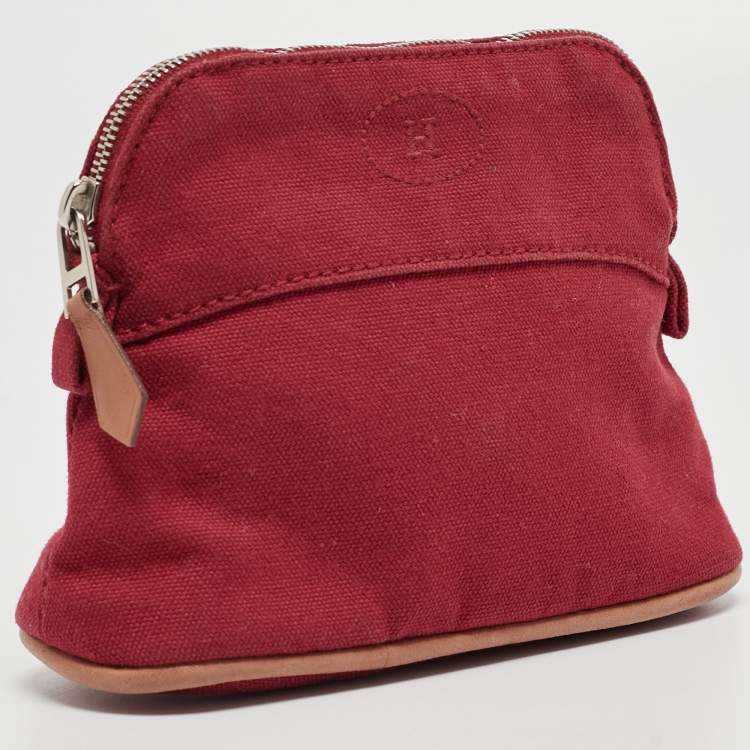 مملوكة مسبقًا Hermes Rouge Canvas Mini Mini Bolide Case