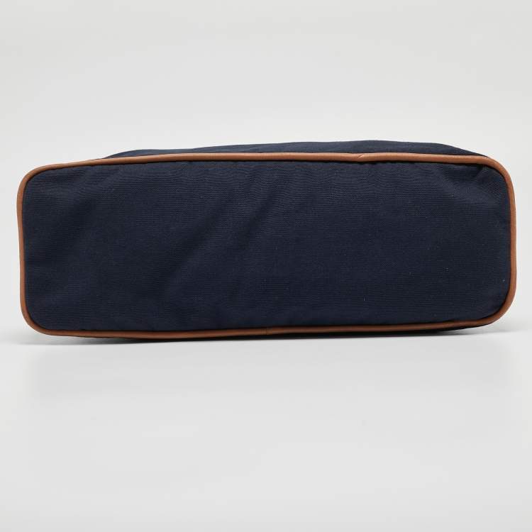 Pre Owned Hermes Bleu Indigo Canvas Bolide Case