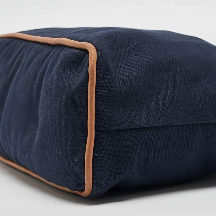 Pre Owned Hermes Bleu Indigo Canvas Bolide Case