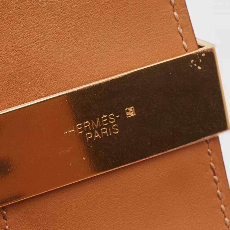 Pre Owned Hermès Collier de Chien Alligator Leather Gold Plated Bracelet