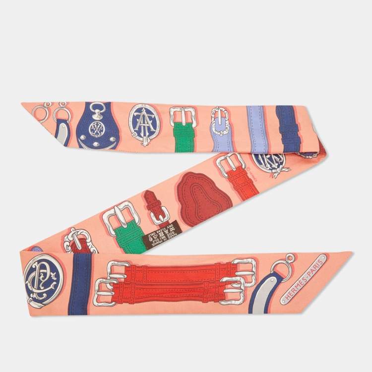 Pre Owned Hermes Multicolor Print Silk Harnais Des Presidents Scarf