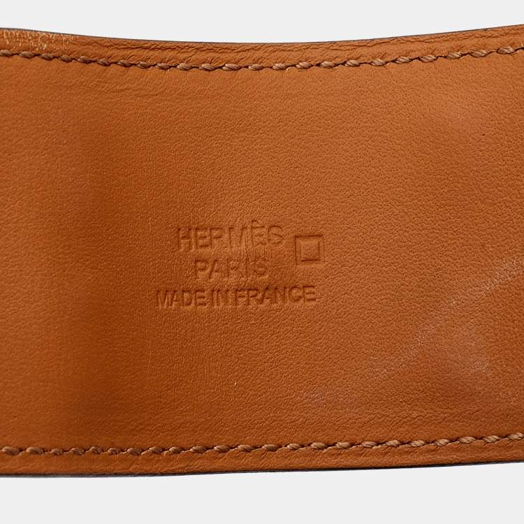Pre Owned Hermes Collier De Chien Alligator Leather Gold Plated Bracelet