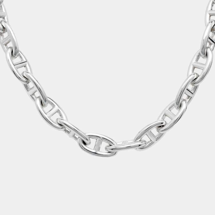 مملوكة مسبقًا Hermes Chaîne d'Ancre Sterling Silver Necklace