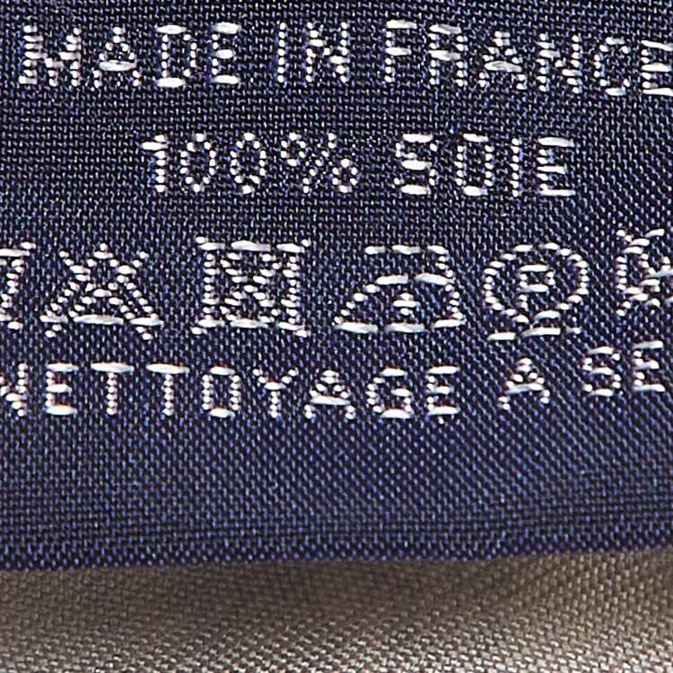 Pre Owned Hermes Grey Silk Double Sided 16 Carres Square Scarf