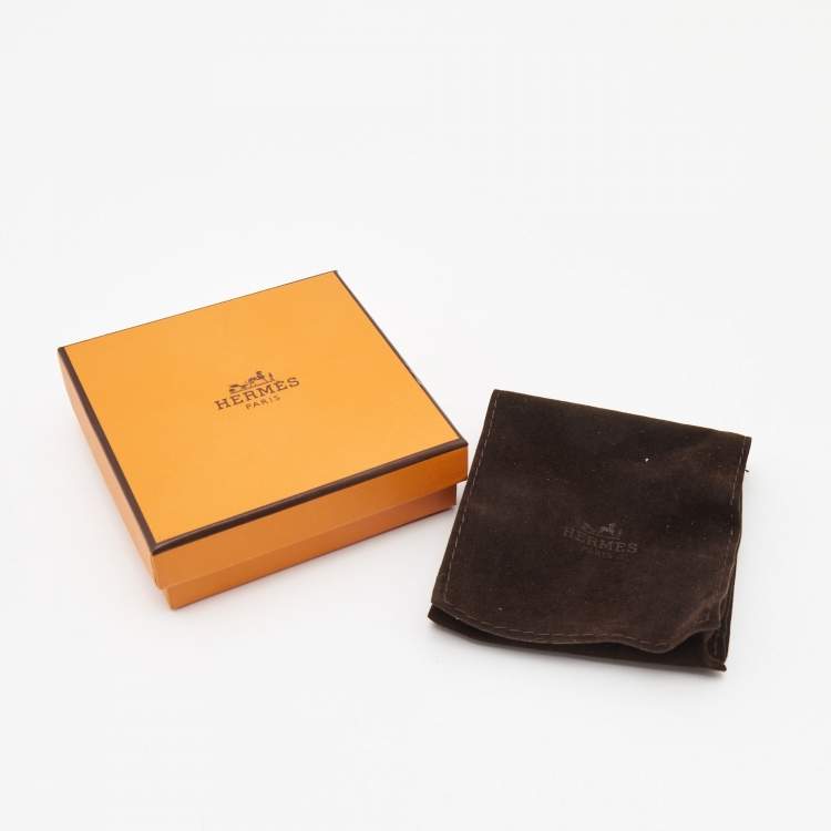 Pre Owned Hermès Behapi Leather Gold Tone Bracelet