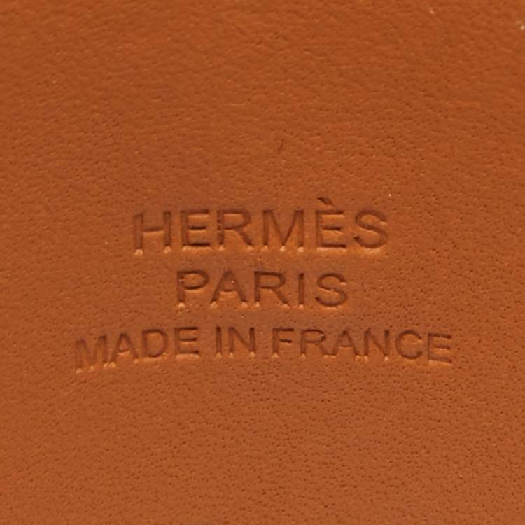 Pre Owned Hermes Collier De Chien Leather Rose Gold Tone Bracelet