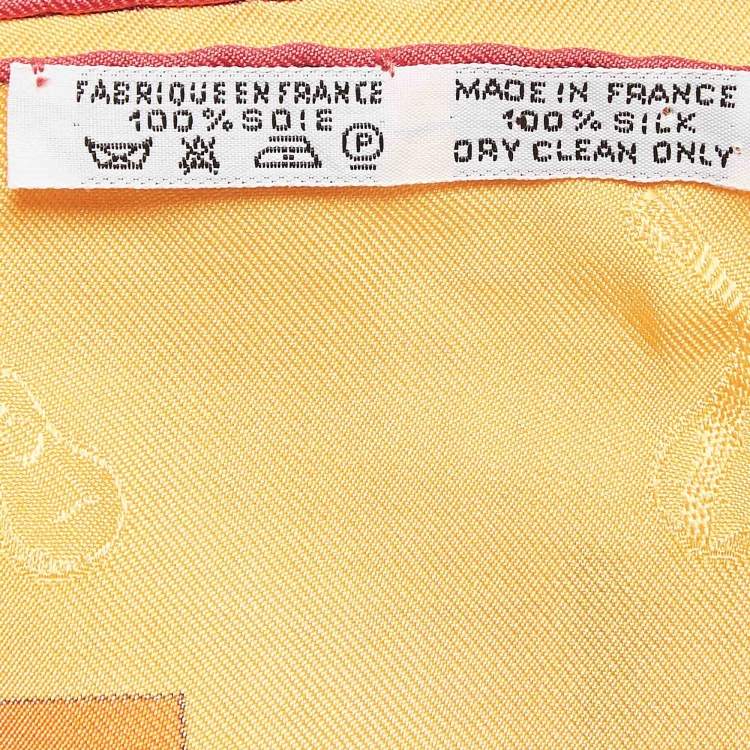 Pre Owned Hermes Vintage Multicolor Jacquard Silk Le Carnaval de Venise Scarf